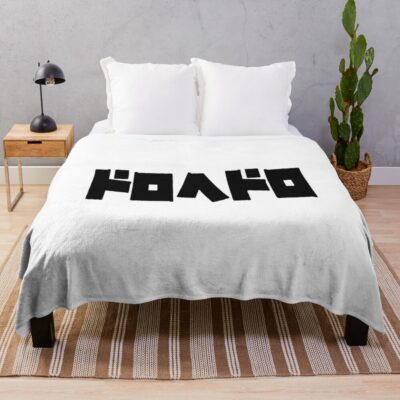 Dorohedoro Title Black Throw Blanket