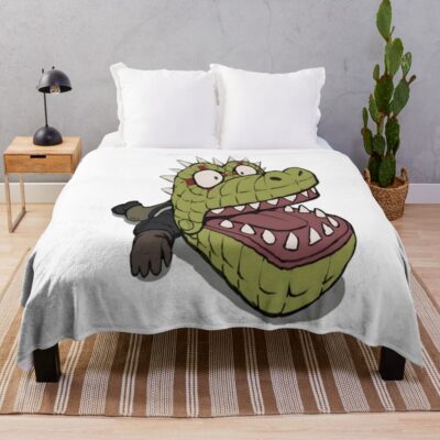 Hungry Hungry Kaiman Throw Blanket