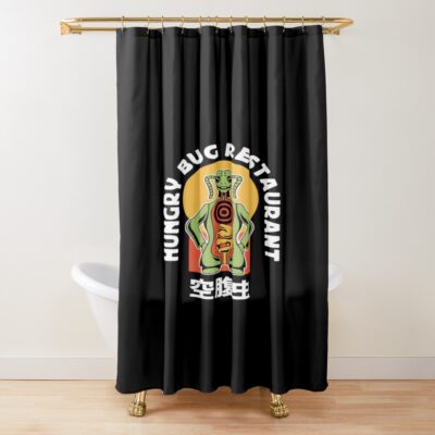 Hungry Bug Crest Shower Curtain